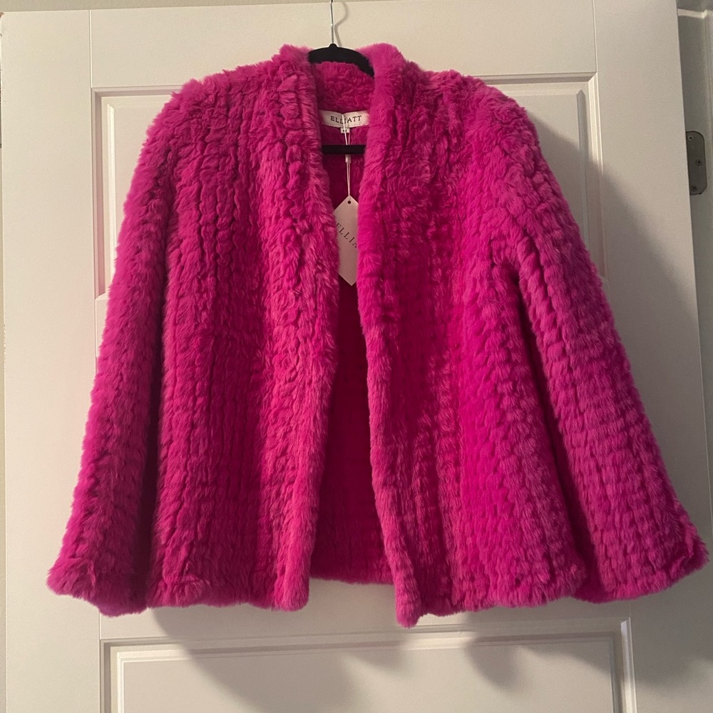 NWOT pink fur jacket elliatt jacket